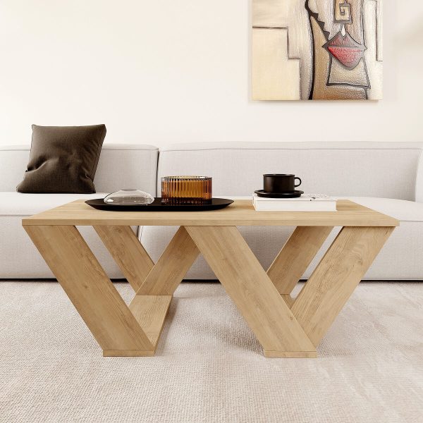 Centre Table Alexandra House Living Diagonal Oak Wood MDP 110 x 40 x 60 cm on Sale