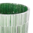 Candleholder Green Crystal Cement 10 x 10 x 13 cm Hot on Sale