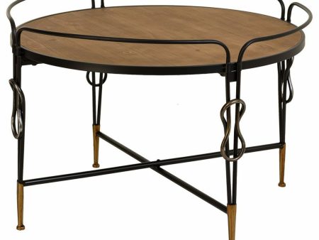 Centre Table Alexandra House Living Brown Metal Fir wood MDF Wood 78 x 53 x 78 cm For Cheap