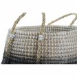 Basket set DKD Home Decor Natural Grey Seagrass (52 x 52 x 44 cm) (2 pcs) Fashion