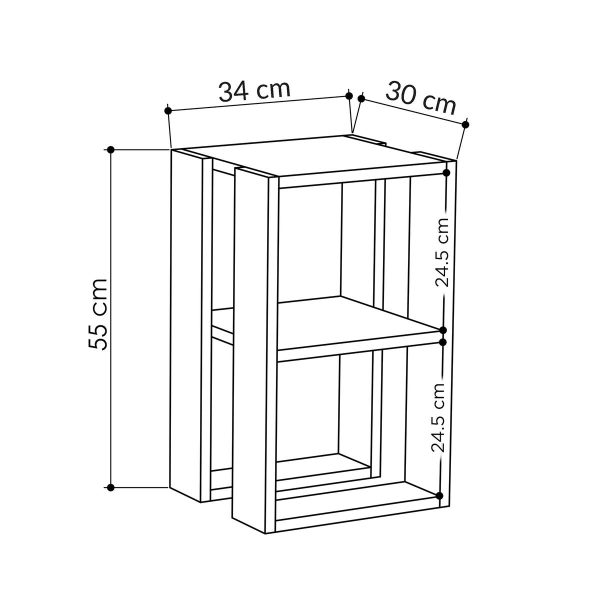 Centre Table Alexandra House Living White Wood MDP 60 x 32 x 60 cm 1 Shelves Online Hot Sale