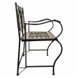 Bench Alexandra House Living Black Iron Tile 50 x 88 x 110 cm on Sale