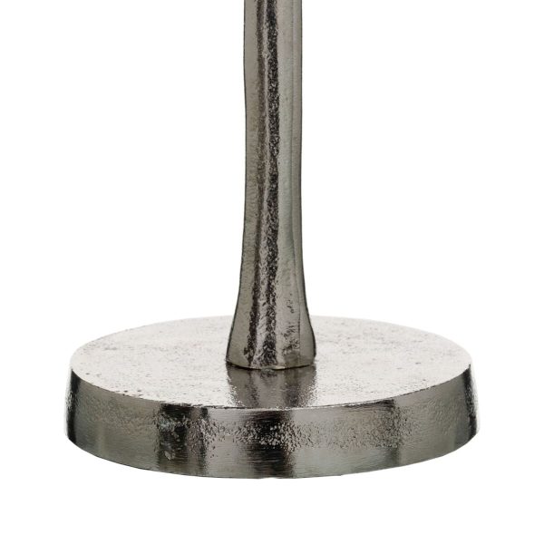 Candleholder Grey Silver Aluminium Crystal 11 x 11 x 48 cm Hot on Sale