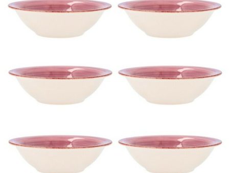 Bowl Quid Vita Pink Ceramic 6 Units (18 cm) Hot on Sale