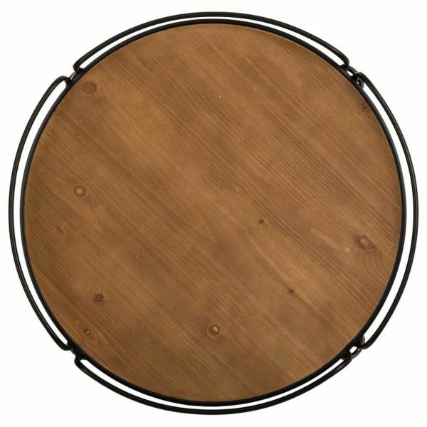 Centre Table Alexandra House Living Brown Metal Fir wood MDF Wood 78 x 53 x 78 cm For Cheap