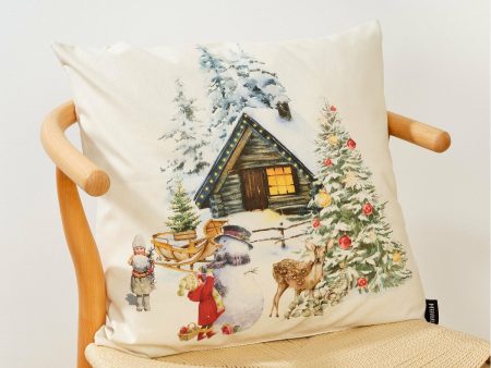 Cushion cover Belum Christmas Landscape Multicolour 50 x 50 cm For Cheap