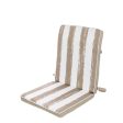 Chair cushion Stripes 90 x 40 x 4 cm Beige Hot on Sale