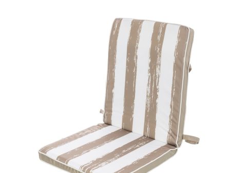 Chair cushion Stripes 90 x 40 x 4 cm Beige Hot on Sale