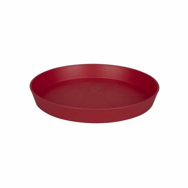 Flower Pot Dish Elho Loft Urban  Circular Red Plastic Ø 34 cm For Sale