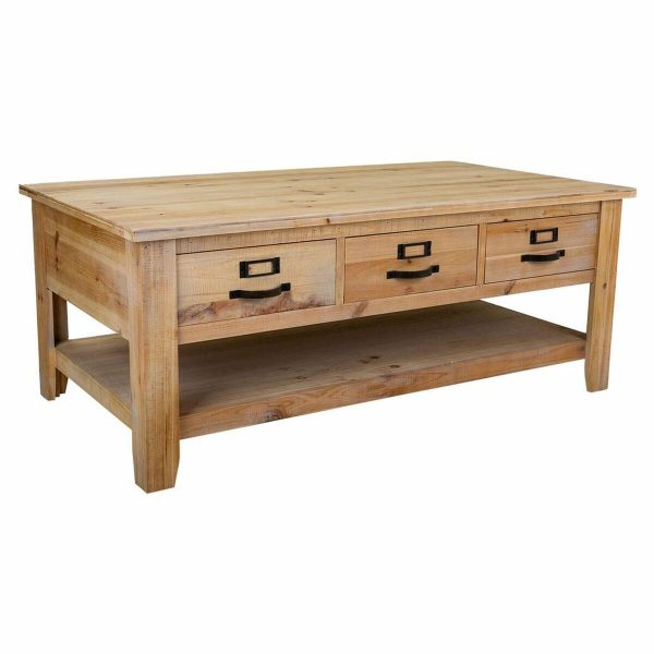 Centre Table Alexandra House Living Brown Fir wood MDF Wood 66 x 48 x 120 cm Online Hot Sale