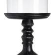 Candleholder Black Wood Crystal 23 x 23 x 58 cm Online Hot Sale