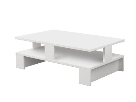 Centre Table Alexandra House Living White Wood MDP 80 x 28 x 50 cm Double height Online Hot Sale