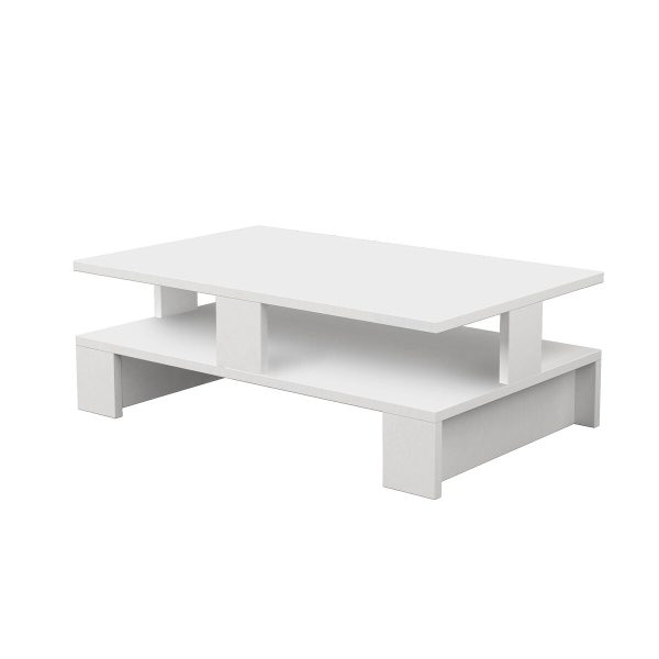 Centre Table Alexandra House Living White Wood MDP 80 x 28 x 50 cm Double height Online Hot Sale