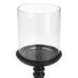 Candleholder Black Wood Crystal 23 x 23 x 58 cm Online Hot Sale