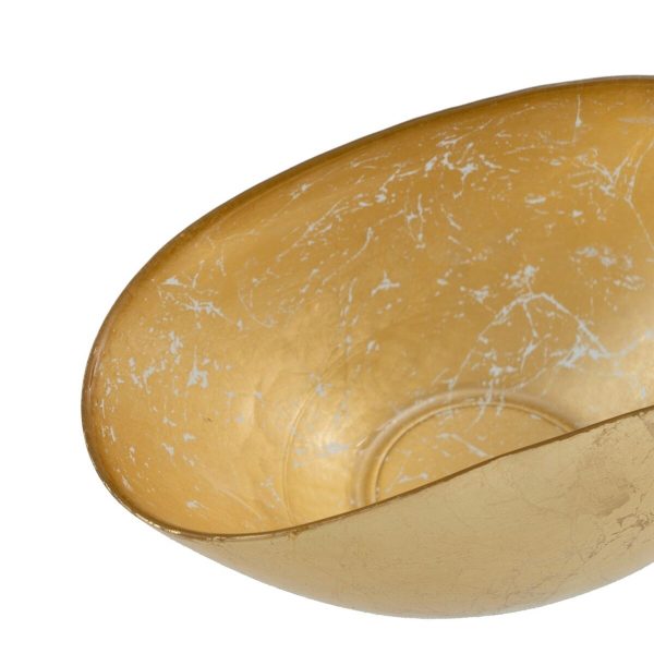 Bowl Golden Glass 28 x 14 cm Online Hot Sale