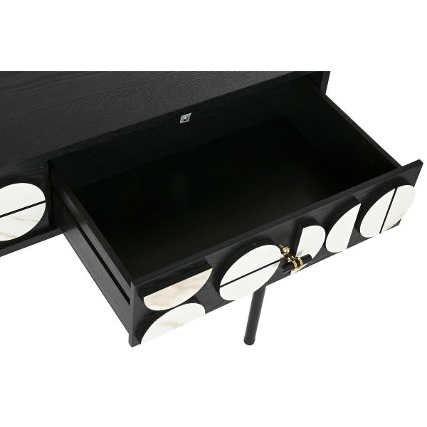 Console Home ESPRIT White Black 100 x 40 x 77 cm Online now