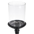 Candleholder Black Wood Crystal 20 x 20 x 53 cm Online Hot Sale