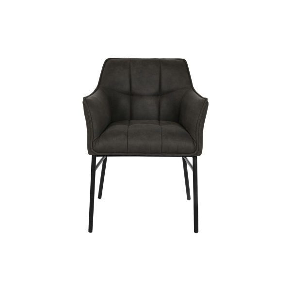 Chair DKD Home Decor Black Dark brown Dark grey 60 x 60 x 84 cm Online now