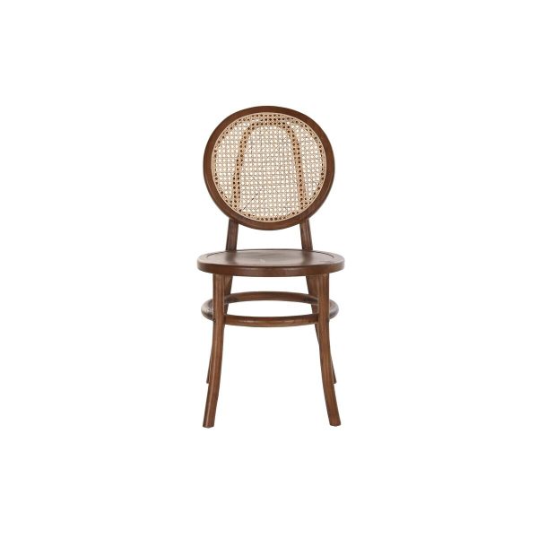 Chair DKD Home Decor Dark brown Grille Rattan Elm (43 x 43 x 89 cm) Fashion