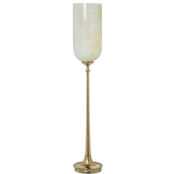 Candleholder Alexandra House Living Golden Crystal 15 x 86 x 15 cm Supply