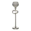 Candleholder Grey Silver Aluminium Crystal 11 x 11 x 48 cm Hot on Sale