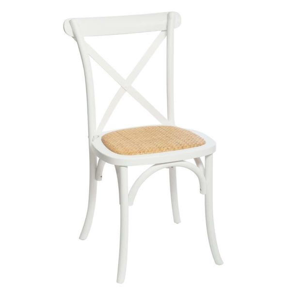 Chair DKD Home Decor White Black Natural 43 x 50 x 89 cm For Sale