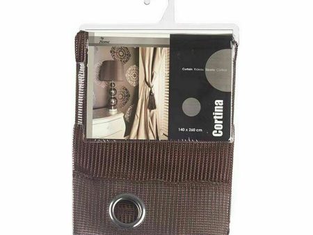 Curtain 140 x 260 cm Grille Brown (6 Units) Online