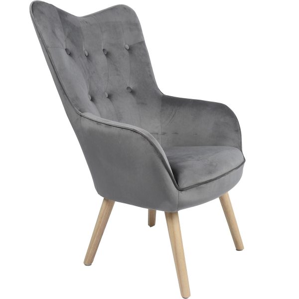 Armchair Alexandra House Living Grey 65 x 99 x 71 cm Supply