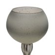 Candleholder Grey Silver Aluminium Crystal 11 x 11 x 56 cm on Sale