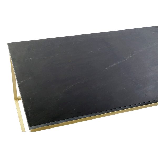 Centre Table DKD Home Decor Black Golden Marble Iron 100 x 61 x 43 cm For Sale