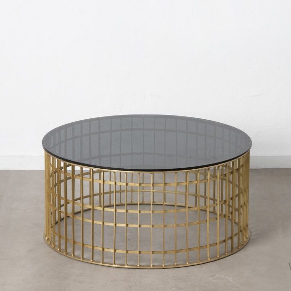 Centre Table Black Golden 91 x 91 x 43 cm For Cheap