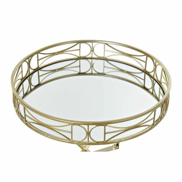 Console DKD Home Decor Golden Metal Mirror 48,5 x 48,5 x 58,5 cm (2 Units) Supply