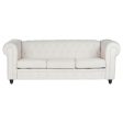 Sofa DKD Home Decor White Brown Cream Wood 209 x 84 x 76 cm Fashion