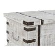 Chest DKD Home Decor Metal White Mango wood (116 x 40 x 45 cm) Online Sale