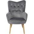 Armchair Alexandra House Living Grey 65 x 99 x 71 cm Supply