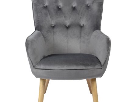 Armchair Alexandra House Living Grey 65 x 99 x 71 cm Supply