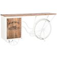 Console DKD Home Decor White Brown Metal 165 x 35,5 x 83,8 cm on Sale