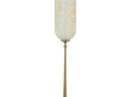 Candleholder Alexandra House Living Golden Crystal 15 x 78 x 15 cm For Cheap