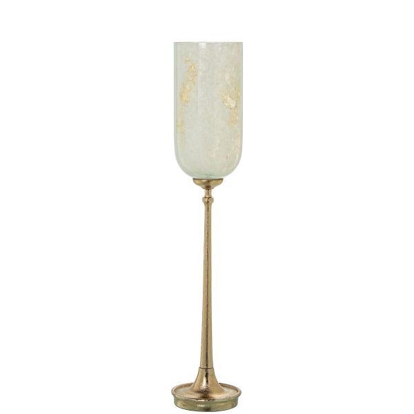 Candleholder Alexandra House Living Golden Crystal 15 x 78 x 15 cm For Cheap