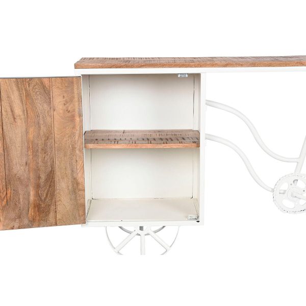 Console DKD Home Decor White Brown Metal 165 x 35,5 x 83,8 cm on Sale