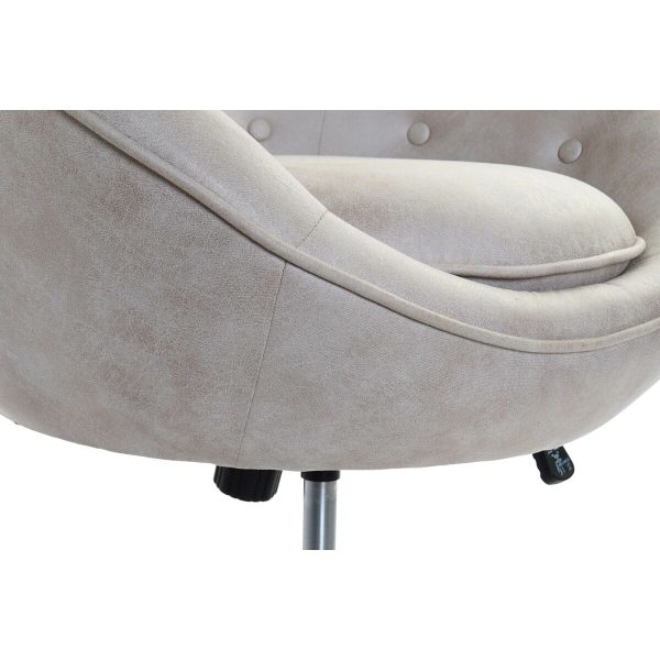 Armchair DKD Home Decor 73 x 74 x 113 cm Silver Beige Steel Discount