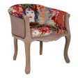 Armchair Alexandra House Living Light Pink Rubber wood 100 % polyester 61 x 71 x 61 cm For Sale