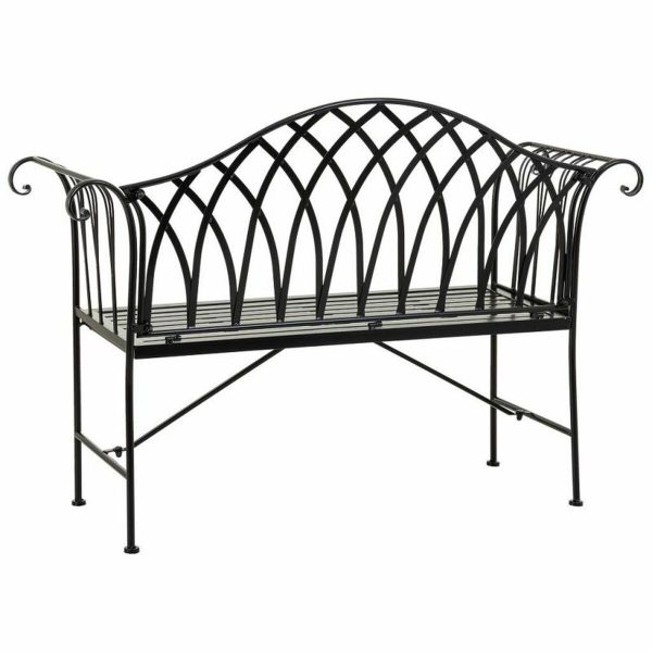 Bench Alexandra House Living Black Iron 50 x 88 x 110 cm Fashion