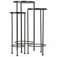 Flower Pot Stand Alexandra House Living Black Iron Tile 30 x 68 x 30 cm 3 Pieces For Cheap