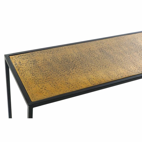 Console DKD Home Decor 110 x 25 x 84 cm Black Golden Aluminium Plastic Online Sale