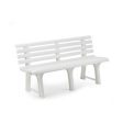 Bench with backrest IPAE Progarden ORCHIDEA White polypropylene (145 x 49 x 74 cm) Online