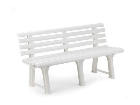 Bench with backrest IPAE Progarden ORCHIDEA White polypropylene (145 x 49 x 74 cm) Online