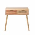 Console HONEY Natural Paolownia wood MDF Wood 80 x 40 x 78 cm Fashion