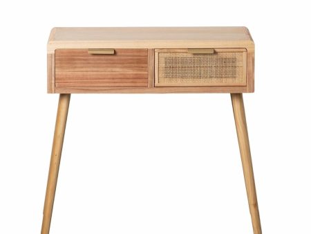 Console HONEY Natural Paolownia wood MDF Wood 80 x 40 x 78 cm Fashion