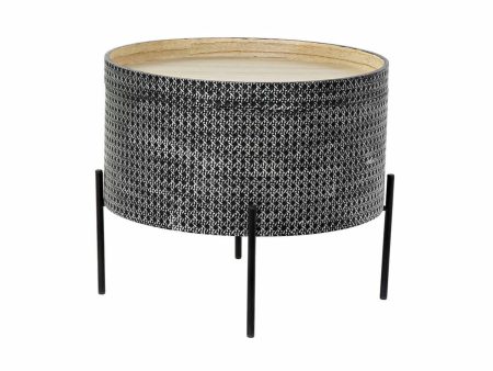 Console DKD Home Decor Black Silver Metal MDF Wood 45 x 45 x 39 cm Online Sale